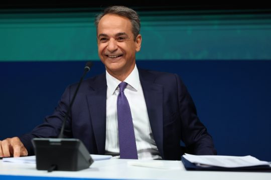 Ο Κυριάκος Μητσοτάκης στη ΔΕΘ